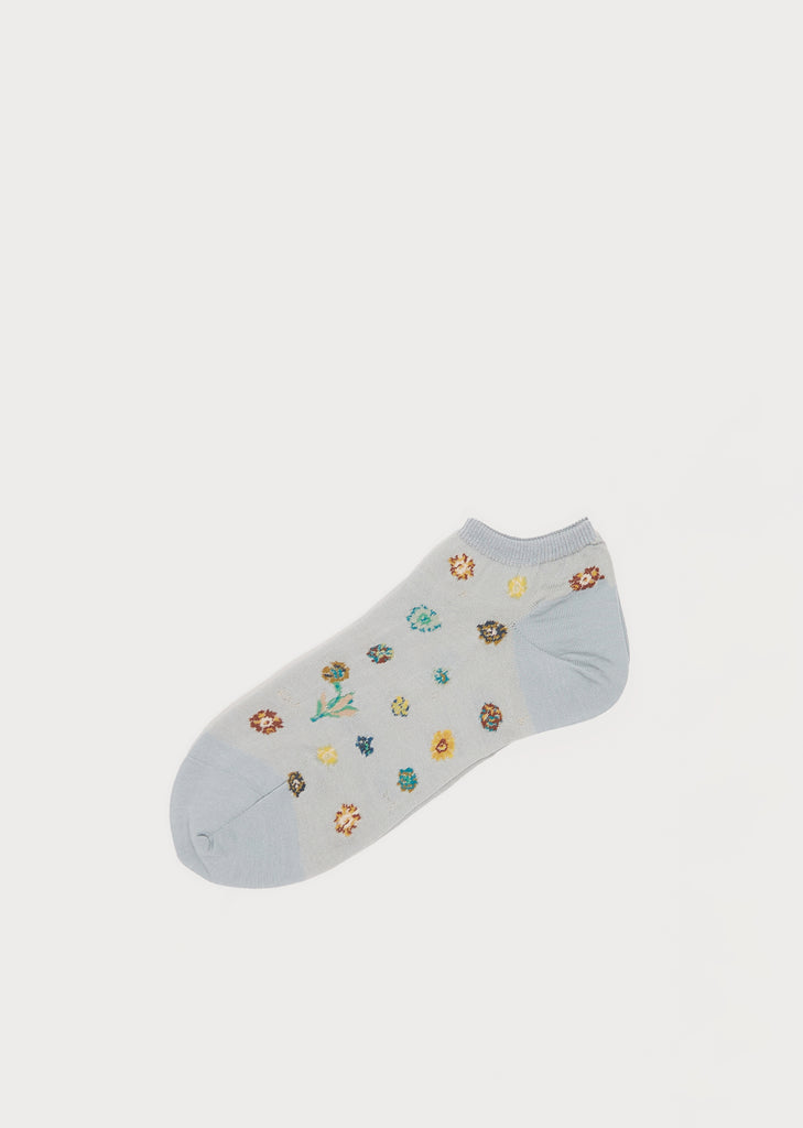 Polka Flower Cover — Light Blue