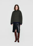 Long Taffeta Jacket — Dark Green