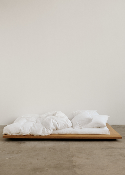 King Percale Double Duvet Cover — Broken White – La Garçonne