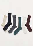 2x1 Rib Socks — Black