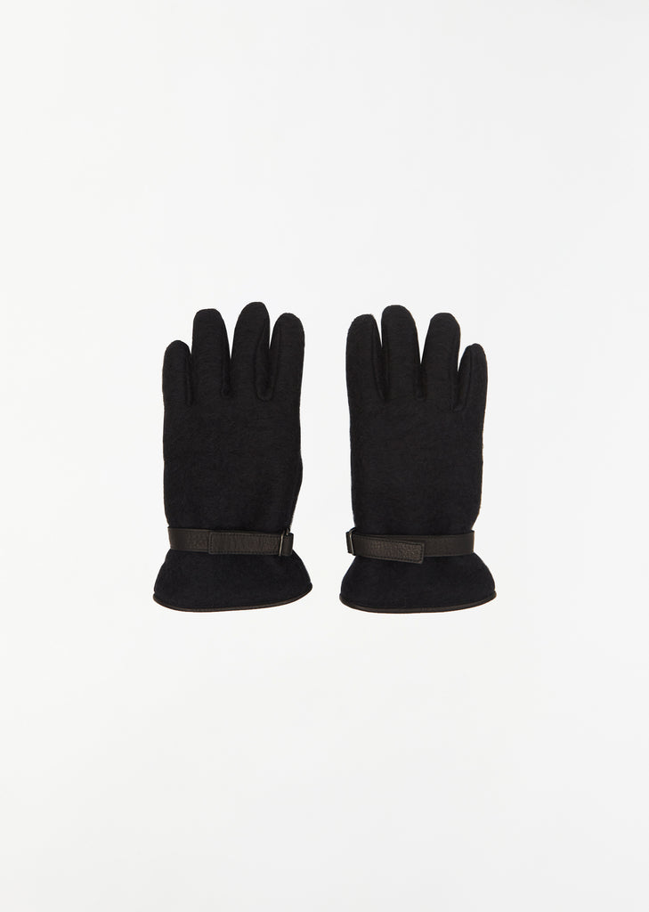 Alpaca Wool Gloves — Black