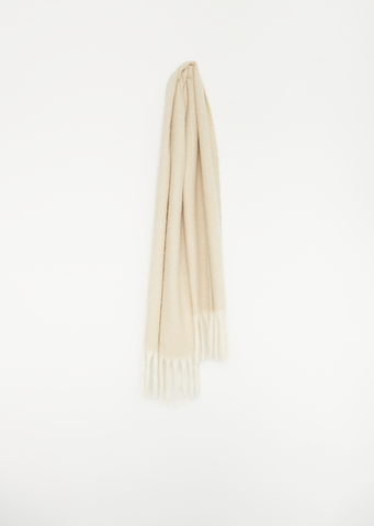 Alpaca Wool Scarf — Off White