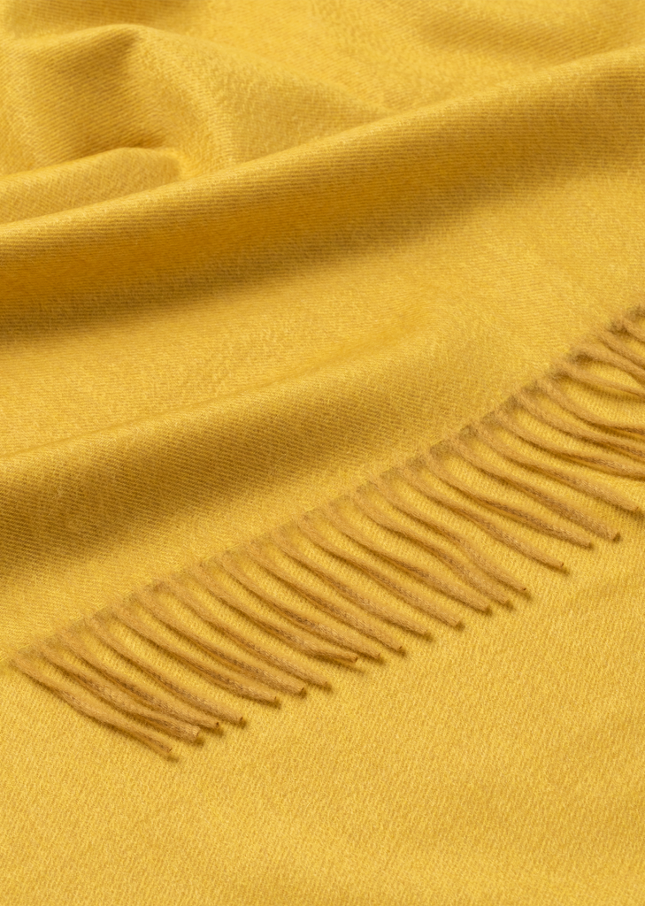 Arran Cashmere Throw — Golden Honey