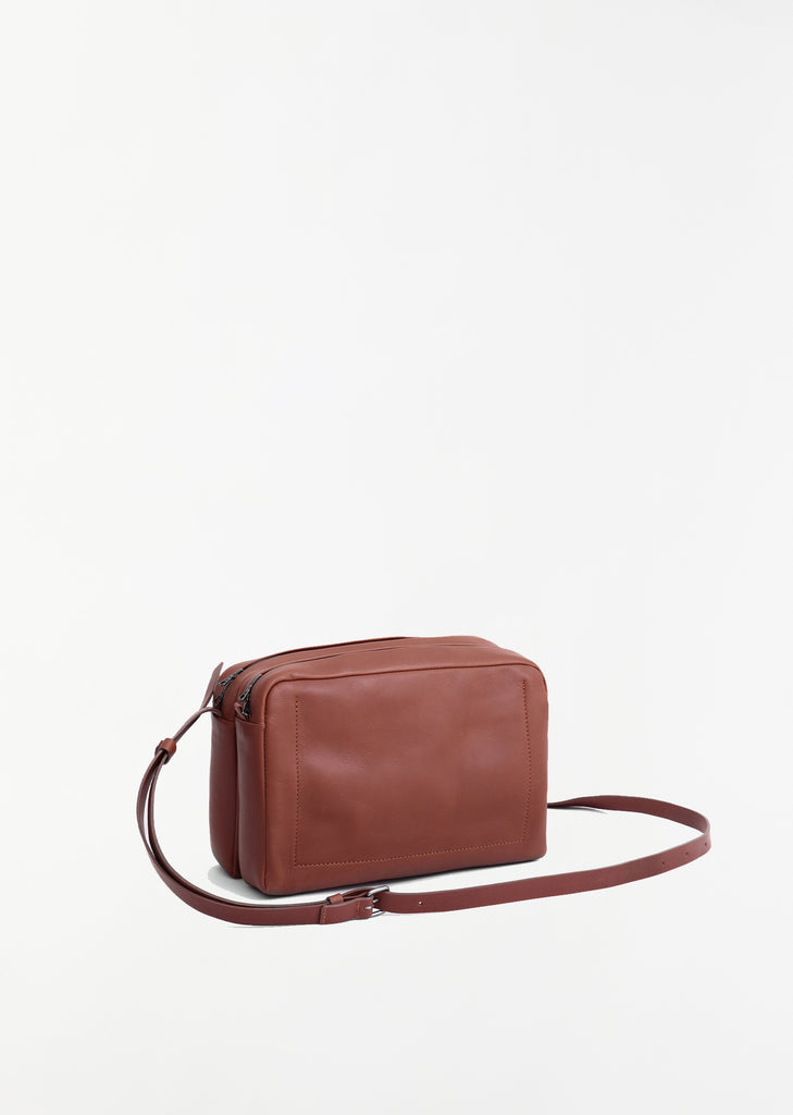 Ayako Double Cross Bag — Dark Honey