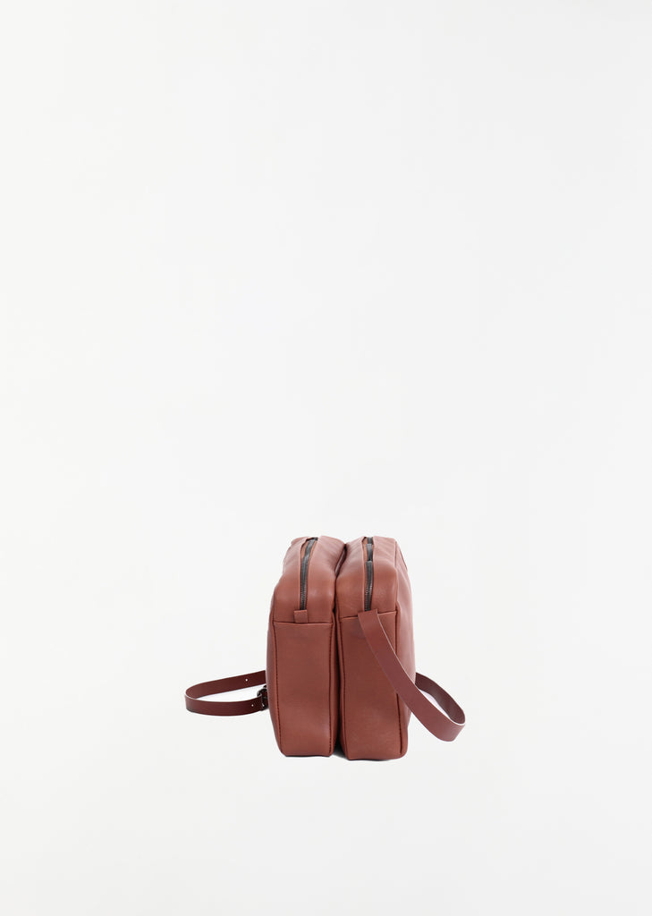 Ayako Double Cross Bag — Dark Honey
