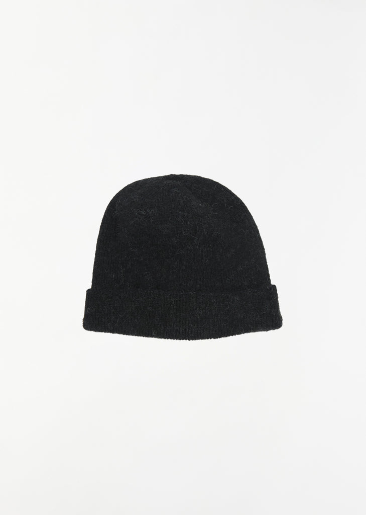 Wool-Alpaca Globe Knit Beanie — Night/Blue
