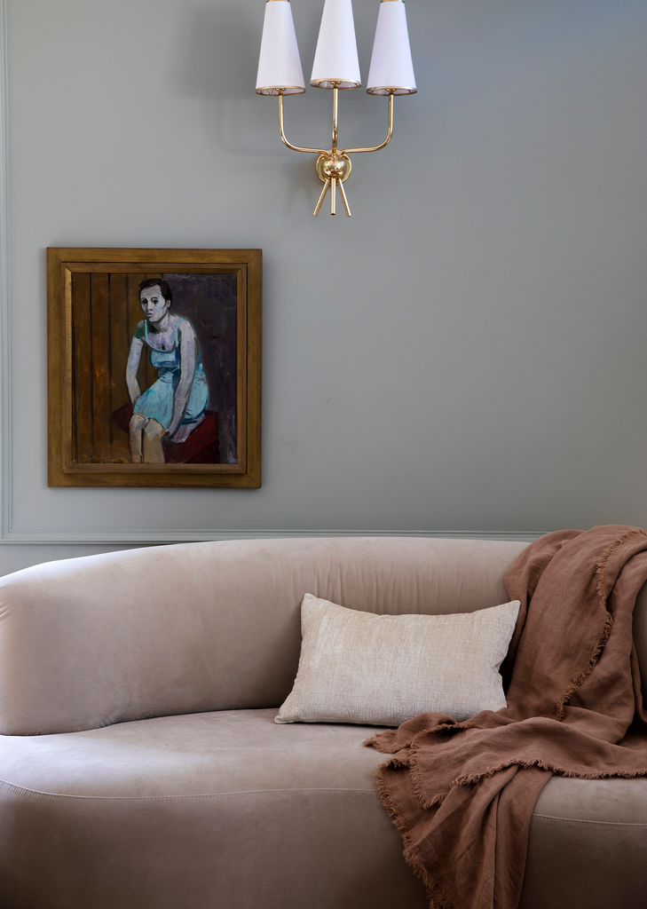 Freya Linen Throw — Fawn