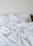 Linen King Duvet Cover Set - White