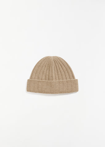 Cashmere Beanie — Biscuit