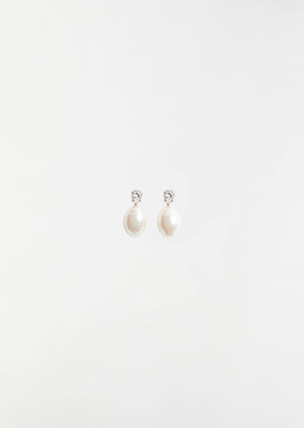 Classic Pearl & Crystal Stud Earring
