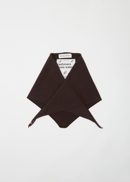 n°35 Bandana Stretch Cashmere Scarf — Dark Brown – La Garçonne