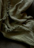 Estela Waffle Throw — Forest