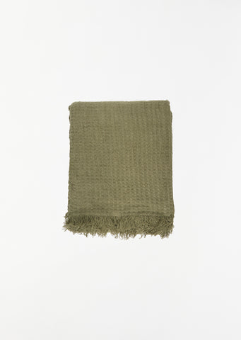 Estela Waffle Throw — Forest