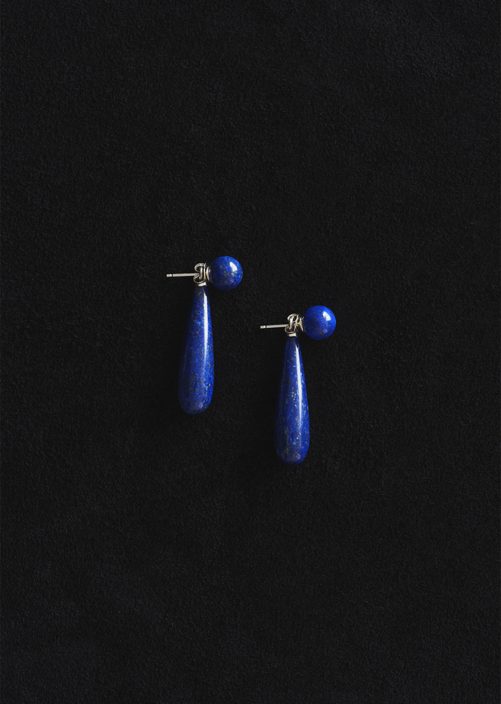 Small Angelika Earrings — Lapis
