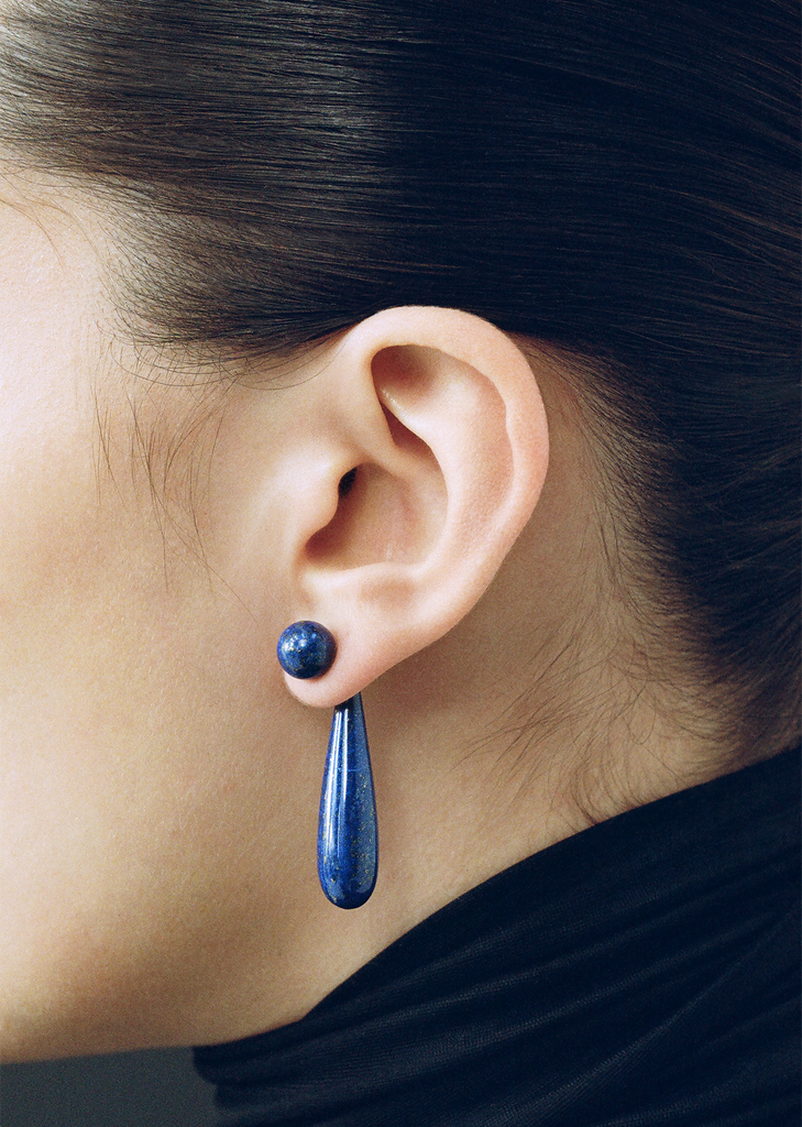 Small Angelika Earrings — Lapis