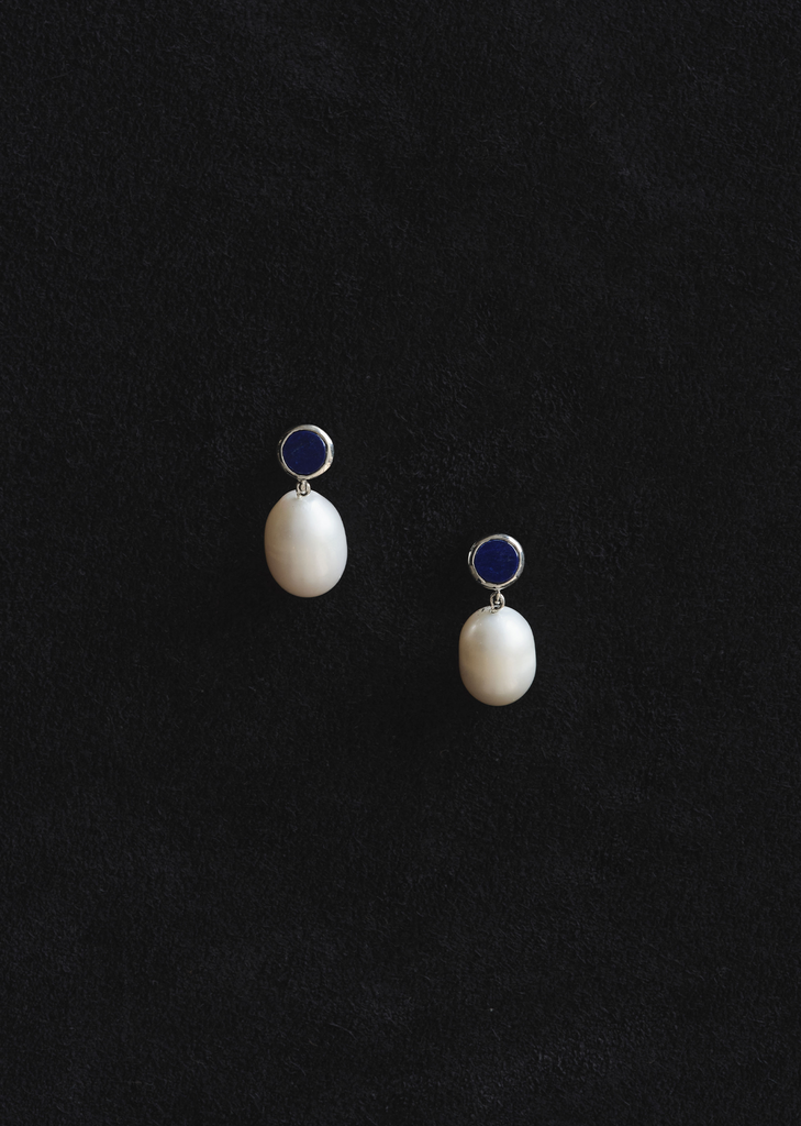 Neue Pearl Earrings — Lapis