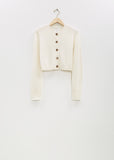 Zephir Cashmere Cropped Cardigan — Ivory