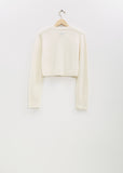 Zephir Cashmere Cropped Cardigan — Ivory