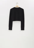 Zephir Cashmere Cropped Cardigan — Black