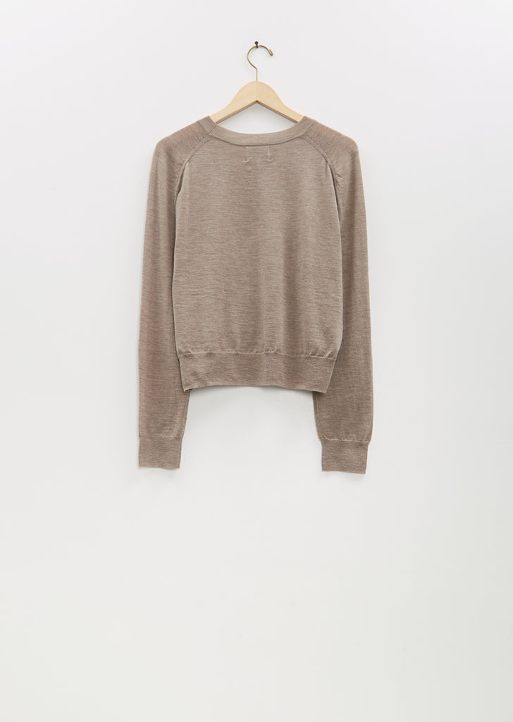 Angus Lightweight Cashmere Sweater — Taupe Melange