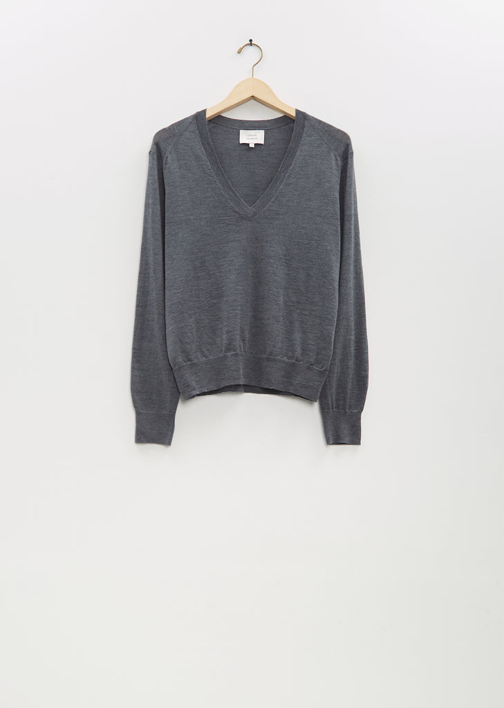 Julio Lightweight Cashmere Sweater — Anthracite Melange