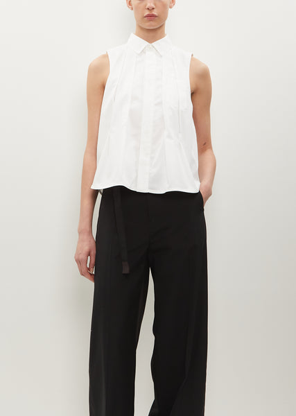 トップス SACRA LI/CO HIGH COUNT POPLIN GILET Cotton Poplin Shirt – La Garçonne