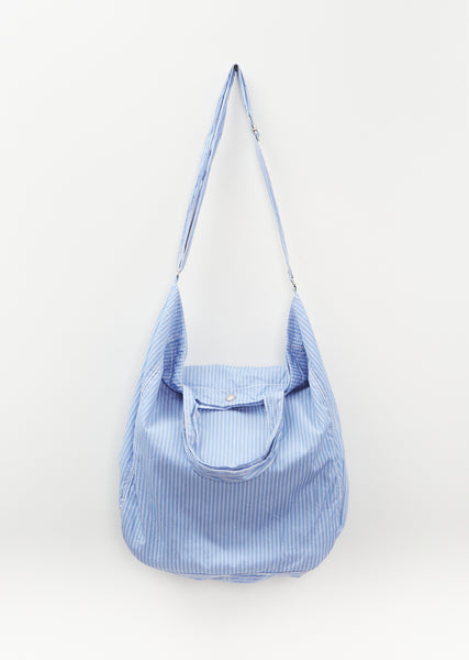 Cotton Stripe Tote Bag — Sax – La Garçonne Cotton Stripe Tote Bag — Sax – La Garçonne