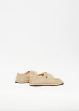 Suede Boat Shoes — Beige