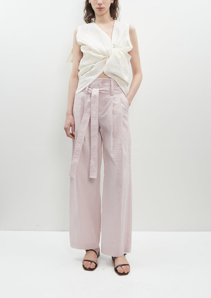 Shaped Membrane Pants — Light Pink