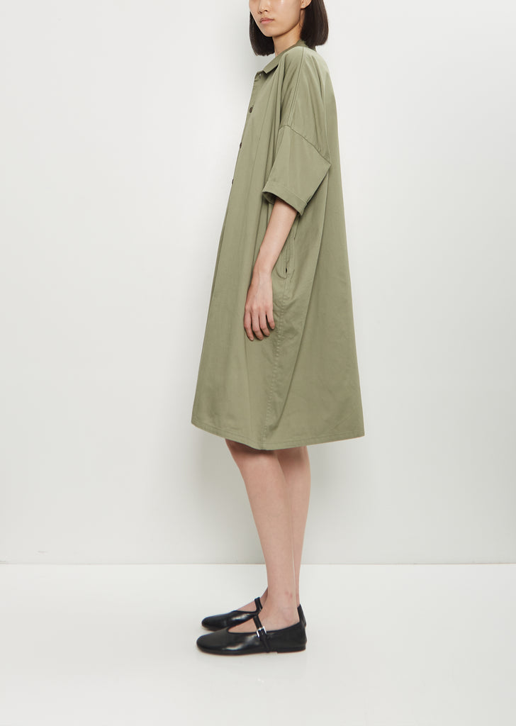 Half Sleeve Dress — Khaki