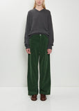 Finx Corduroy Wide 5 Pocket Pants — Forest Green