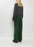 Finx Corduroy Wide 5 Pocket Pants — Forest Green