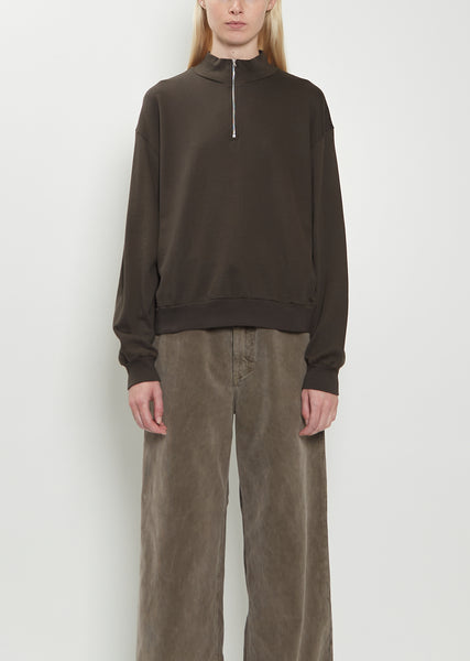Super High Gauge Sweat Half Zip Pullover – La Garçonne