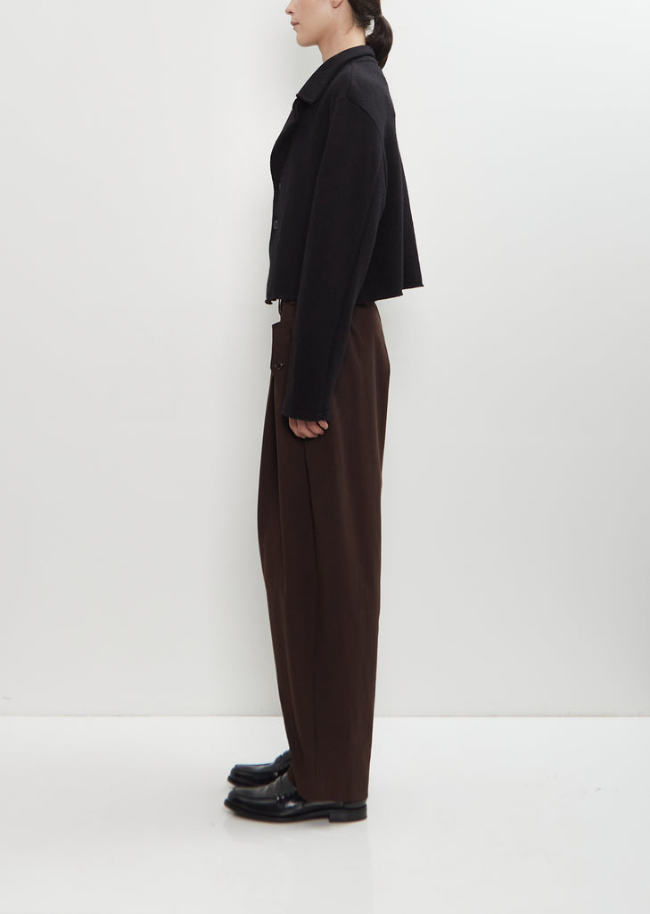 Wool Cotton Cropped Blouson