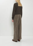 Finx Corduroy Wide 5 Pocket Pants — Olive Brown