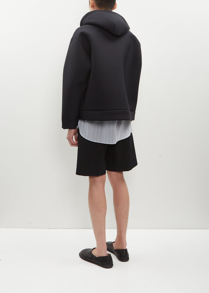 Sponge Tropical Wool Zip Hoodie — Dark Navy
