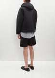 Sponge Tropical Wool Zip Hoodie — Dark Navy