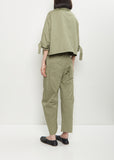 Cotton Wide Collar Cropped Jacket