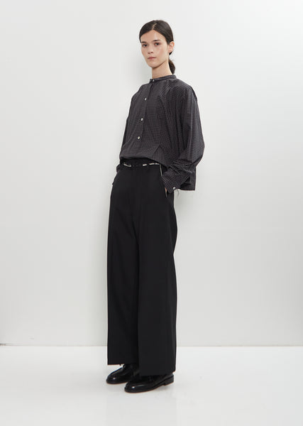 Straight Wool Blend Twill Slack – La Garçonne Straight Wool Blend Twill Slack – La Garçonne