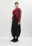 Wool Plaid Asymmetrical Jacket