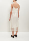 Slip Dress W/ Deep Lace Trim — Cream