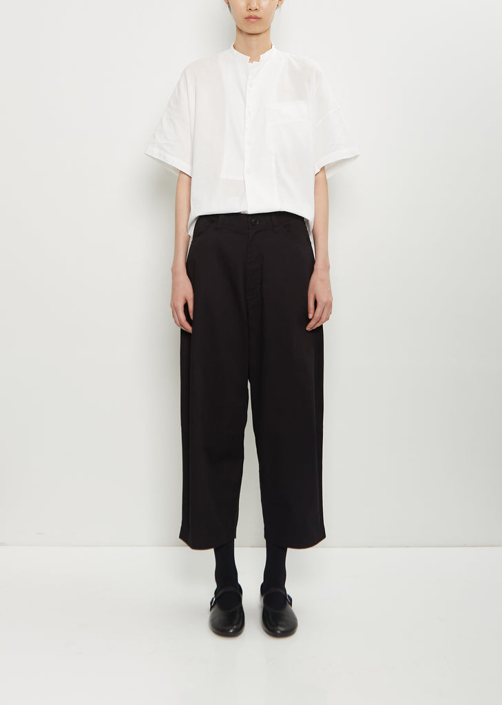 Cotton Side Dart Untrimmed Pants