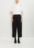 Cotton Side Dart Untrimmed Pants