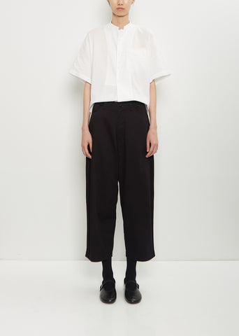 Cotton Side Dart Untrimmed Pants