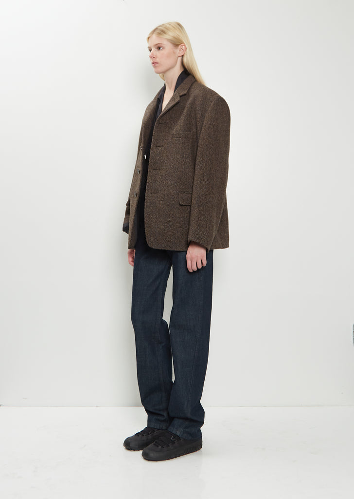 Harris Tweed Boxy Tailored Jacket