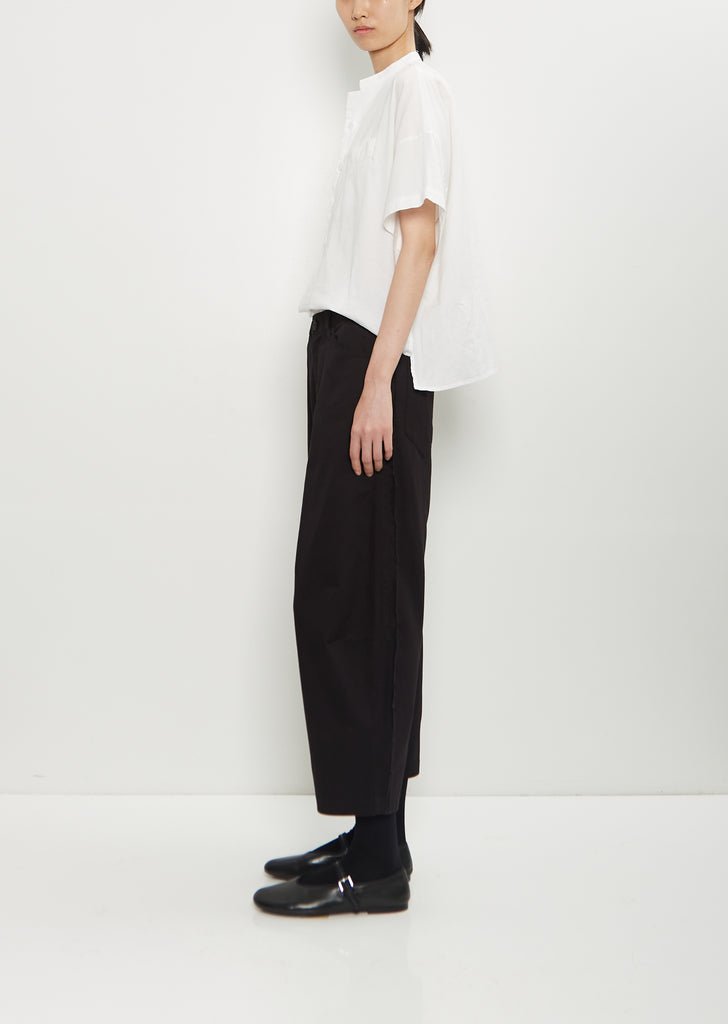 Cotton Side Dart Untrimmed Pants