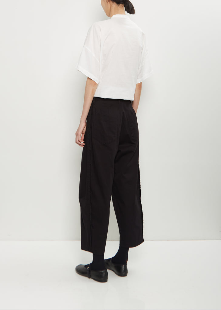 Cotton Side Dart Untrimmed Pants