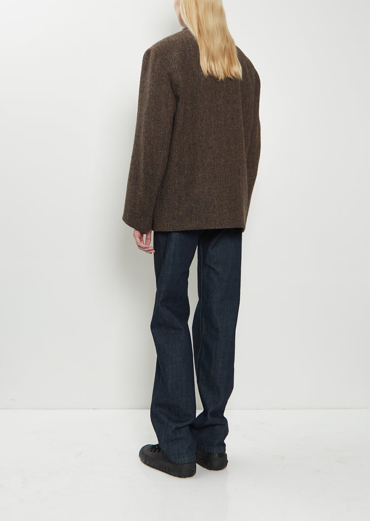 Harris Tweed Boxy Tailored Jacket