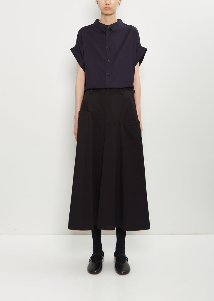 Cotton Front Panel Pocket Skirt