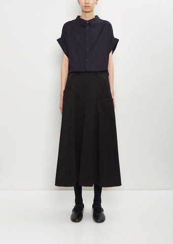 Cotton Front Panel Pocket Skirt